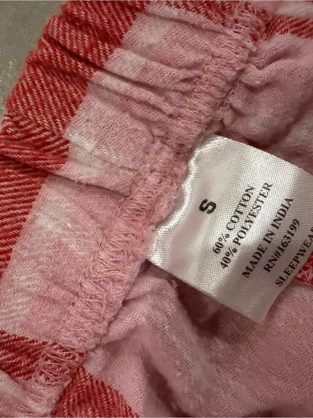 Red and Pink Plaid Lightweight PJ Pants